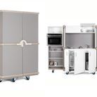 Une cuisine cachée dans un placard - Elle Décoration