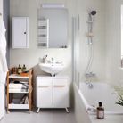Une salle de bains Castorama qui mixe meubles fixes et mobiles