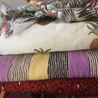 ANCIENNE BOITE À couture tissu fleuri années 50 EUR 29,90 - FR