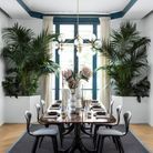 Une salle à manger verdoyante