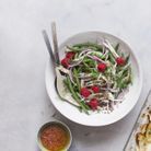 Salade de raie, lentilles et framboises
