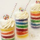 Push cakes rainbow cake