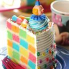 Rainbow cake damier
