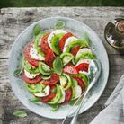 Salade caprese aux deux tomates