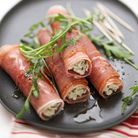 Roules jambon bayonne fromage brebis aux herbes 