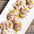 Tartines de radis et beurre de ciboulette