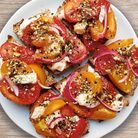 Canapés tomate, gorgonzola