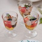 Cocktail au bourbon et fruits rouges