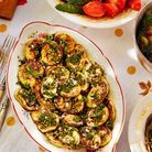 Courgettes assaisonnées au lyok aux herbes