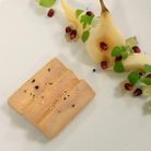 Foie gras de canard pressé, gelée de poires au champagne d’Amandine Chaignot