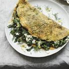 Omelette herbes fraîches et feta