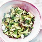 Salade de courgettes grillées feta menthe