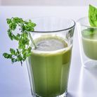 Jus concombre, pomme et cerfeuil