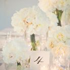 Bouquet de fleurs blanches pour décoration de mariage