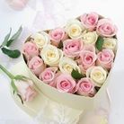 Bouquet de roses rose et blanc