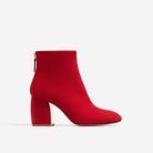 bottines vinyle rouge