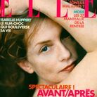 Isabelle Huppert en couverture de ELLE par Peter Lindbergh