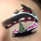 Maquillage des yeux avec sapin de Noël - 10 idées spectaculaires pour  maquiller vos yeux aux couleurs de Noël - Elle