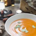 Soupe de carottes et moules tandoori