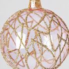 BOULE DE NOEL-100MM-EN VERRE-BLEU-ASST