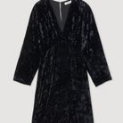 Robe De Fête En Velours Zara Avec Nœud Noir - Taille 11/12 Ans, Occasion En Très Bon état, Idéale Pour Les Occasions Chics