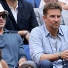 Brad Pitt et Bradley Cooper lors de la finale de l'US Open
