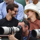 Pierre Niney et Natasha Andrews à Roland Garros en 2018