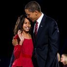 Barack Obama et Malia Obama en 2008