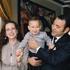 Le roi du Maroc et son épouse Lalla Salma célèbrent les un ans de leur fils Moulay Al-Hassan, en 2004. 