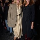 Sandrine Kiberlain et Carla Bruni au défilé Celine