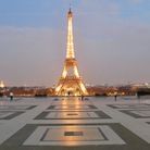 La tour Eiffel illuminée depuis le Trocadéro