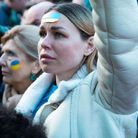 Une manifestante ukrainienne à Paris 